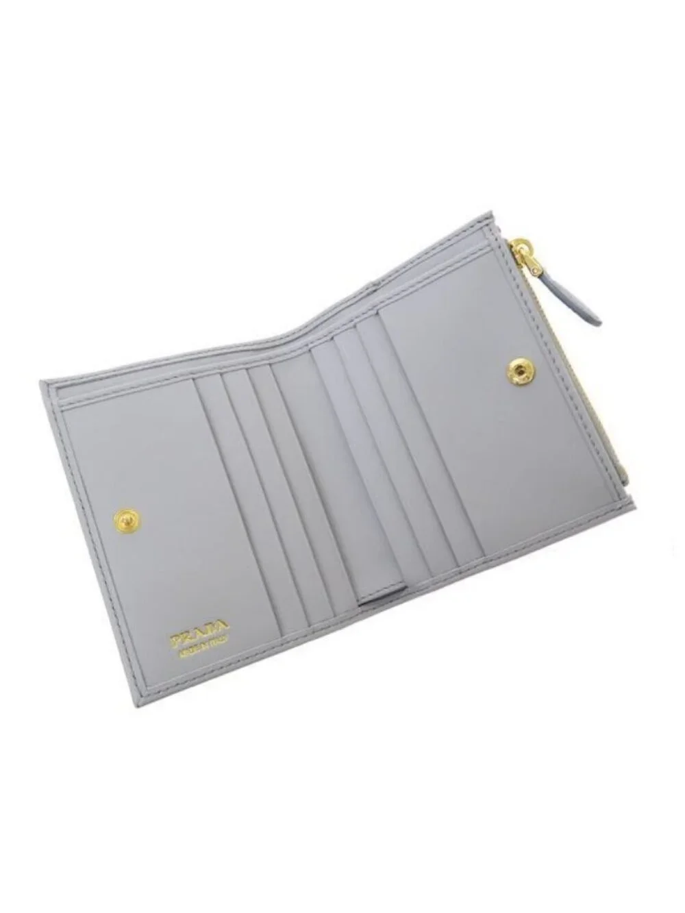 Prada Compact Wallet Gray